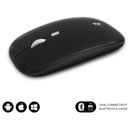 RATON SUBBLIM DUAL FLAT BLACK BLUETOOHT BATERIA RECARGABLE