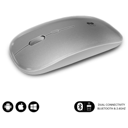 RATON SUBBLIM DUAL FLAT SILVER BLUETOOHT BATERIA RECARGABLE