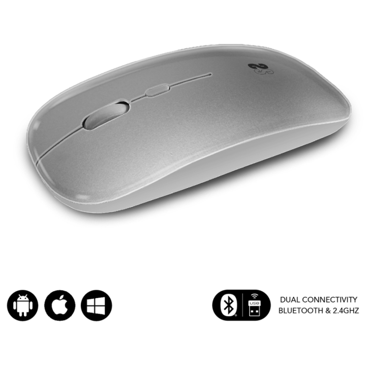 RATON SUBBLIM DUAL FLAT SILVER BLUETOOHT BATERIA RECARGABLE