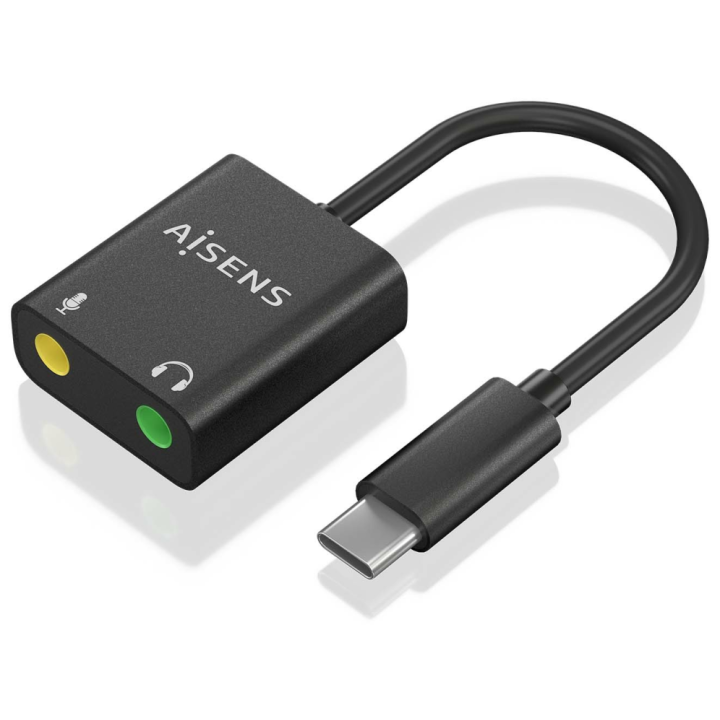 CONVERSOR AISENS USB-C A AUDIO 48KHZ USB-C/M-2XJACK 3.5/H 10CM