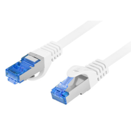 CABLE RED LANBERG LATIGUILLO CAT.6A S/FTP LSZH CCA 0.5M BLANCO FLUKE PASSED
