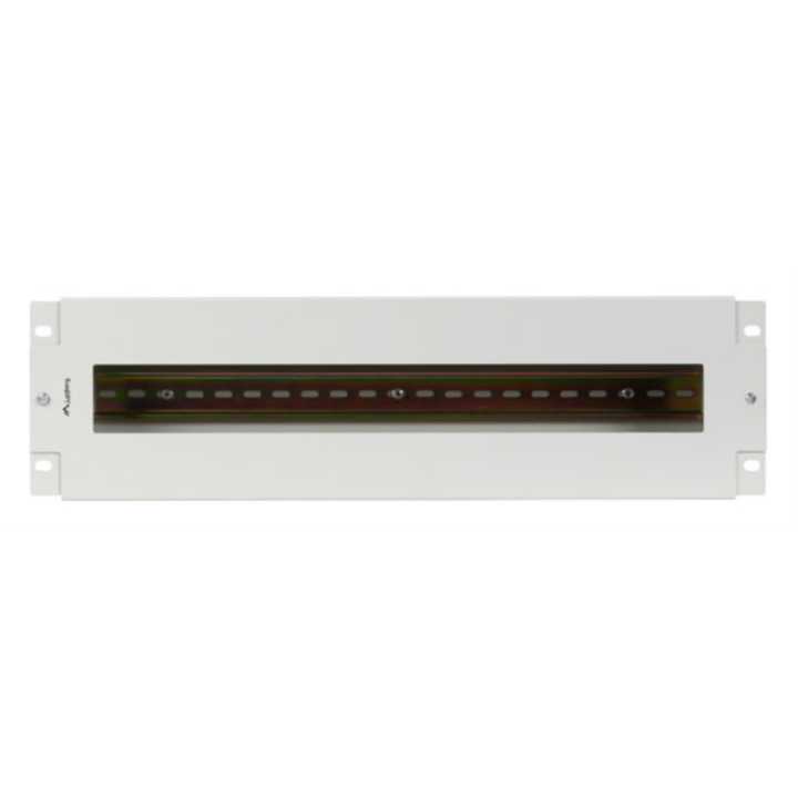 PANEL LANBERG DISTRIBUIDRO DE TENSION 19" 3U CON RAIL DIN TS-35 GRIS