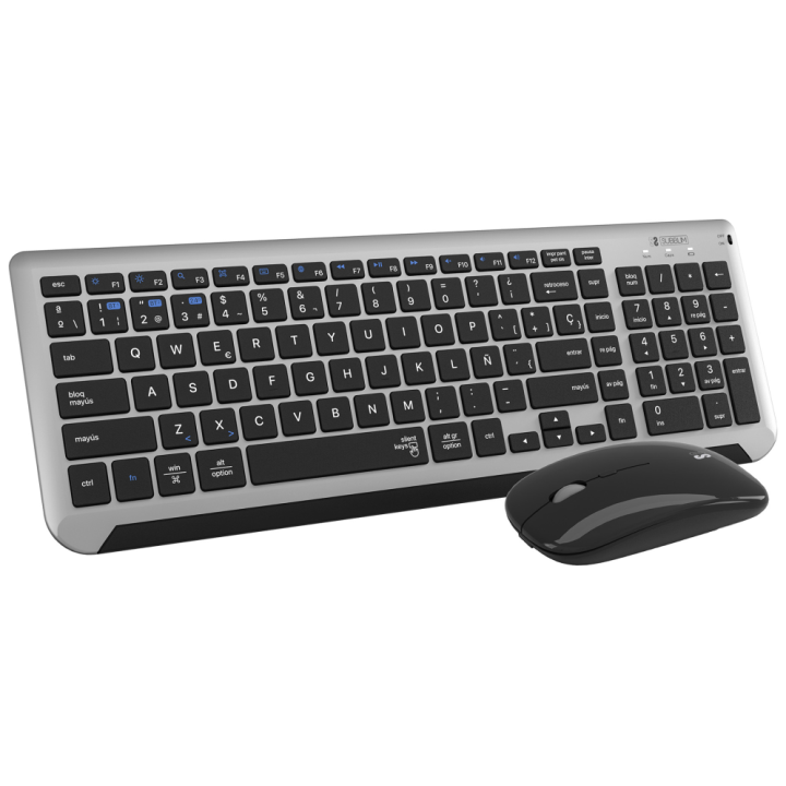 COMBO TECLADO RATON SUBBLIM DUAL PRESTIGE EXTENDIDO GRIS/NEGRO