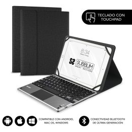 FUNDA TECLADO SUBBLIM KEYTAB PRO BLUETOOTH 10,1" TOUCHPAD BLACK