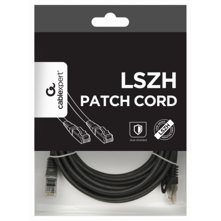 CABLE RED S-FTP GEMBIRD CAT 6A LSZH NEGRO 5M