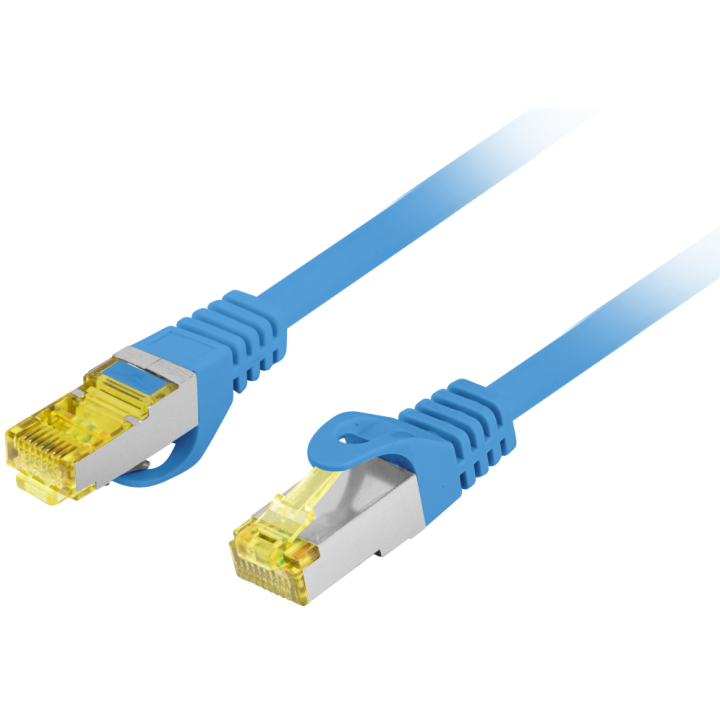 CABLE DE RED LANBERG LATIGUILLO CAT.6A S/FTP LSZH CU 2M AZUL FLUKE PASSED