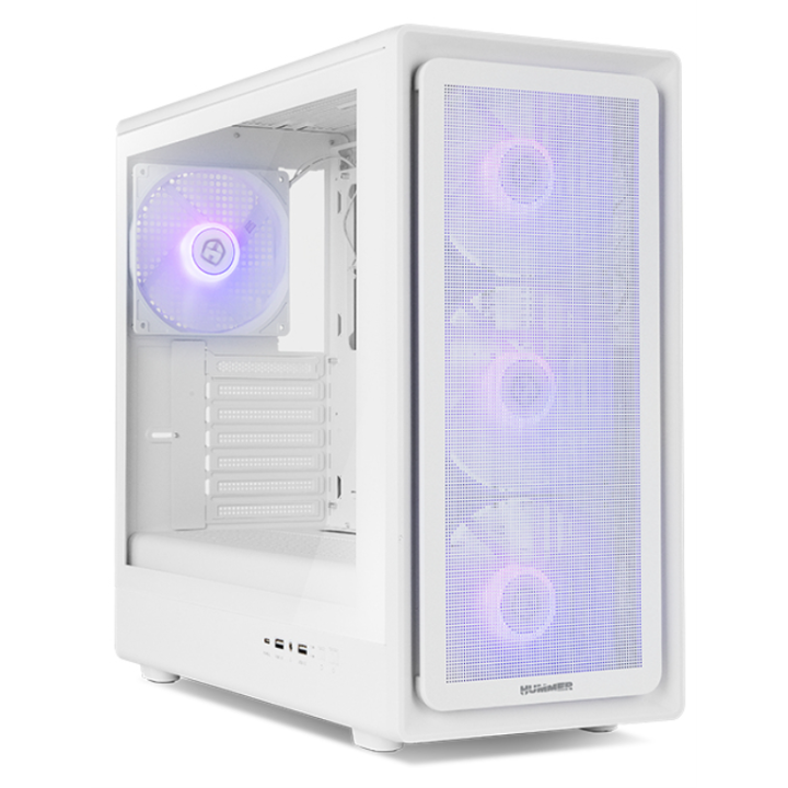 CAJA NOX SEMITORRE HYPERFLOW HUMMER AERO ARGB BLANCA USB 3.0 TYPE C x4 Vent. 140mm SOPORTE GRAFICA INTEGRADO