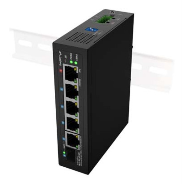 SWITCH LANBERG INDUSTRIAL POE 1XBT 3XAT SFP/ETH DIN FAST ETHERNET SIN GESTION