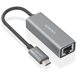 CONVERSOR AISENS USB3.1 GEN1 USB-C A ETHERNET GIGABIT GRIS 15CM