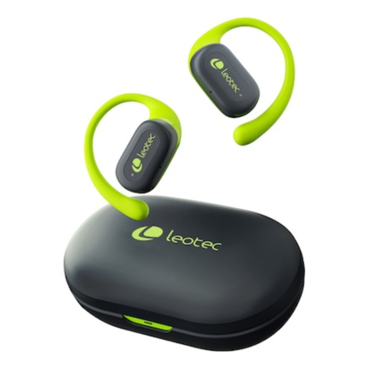 LEOTEC EARPHONES OPEN AIR ZENITH SPORT GRIS-LIMA