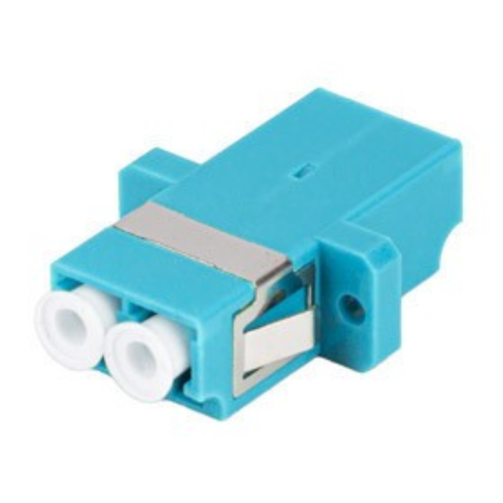 ADAPTADOR FIBRA OPTICA LANBERG LC/UPC OM3 MULTIMODO DUPLEX AZUL TURQUESA