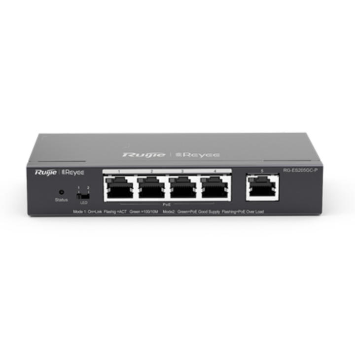 SWITCH RUIJIE REYEE RG-ES205GC-P GIGALAN 5p CLOUD POE