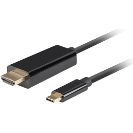 CABLE USB-C A HDMI LANBERG MACHO/MACHO 4K 60HZ 0.5M NEGRO