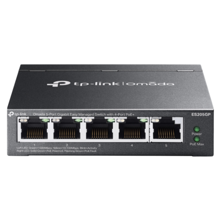 SWITCH TP-LINK OMADA ES205GP 5-PORT GIGA 4-PORT POE+
