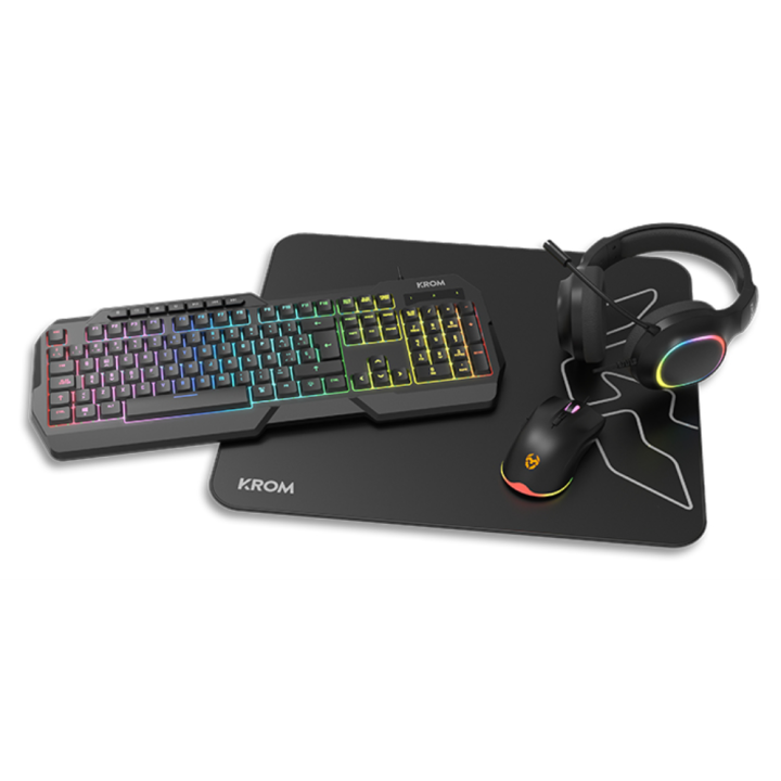 PACK KROM 4 EN 1 RGB KENTA GAMING COMBO