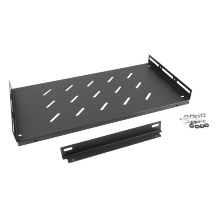 BANDEJA FIJA LANBERG 1U 483X220 MM HASTA 25 KG RACK DE 19" NEGRO