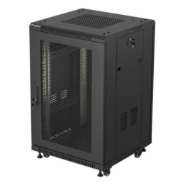 ARMARIO RACK LANBERG DE SUELO 19" 18U 600X600 PUERTA PERFORADA FLAT PACK NEGRO