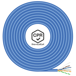 BOBINA CABLE RED AISENS RJ45 LSZH CPR Dca CAT.6 UTP 100M AZUL