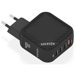 CARGADOR AISENS GAN 100W 3XUSB-C PD3.0 QC4.0 1XUSB-A QC3.0 NEGRO
