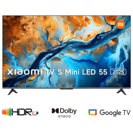 TV XIAOMI ELA5666EU S MINILED 2025 55" UHD GOOGLETV TV NEGRO USB 2.0 LAN HDMI X3