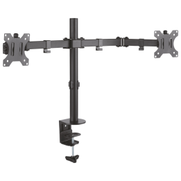 SOPORTE AISENS MESA GIRA. INCLI. 2 MONITOR 8KG 3 PIVOTES 2 BRAZOS 13-32 NEGRO