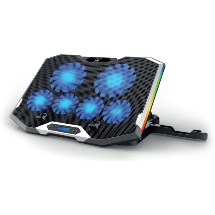 SOPORTE EWENT PARA PORTATIL GAMING 6 SILENT FAN-SPEED LED RGB HASTA 15.6"