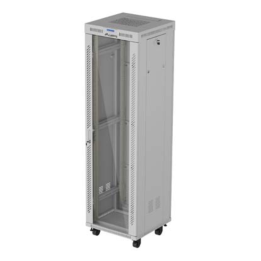 ARMARIO RACK LANBERG 19" 42U 600X600 CON LCD PUERTA DE CRISTAL FLAT PACK GRIS