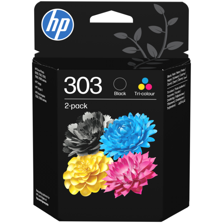 TINTA HP 303 PACK AHORRO 2 NEGRO + CIAN MAGENTA AMARILLO