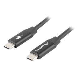 CABLE LANBERG USB C MACHO/MACHO 1M QUICK CHARGE 4.0 NEGRO