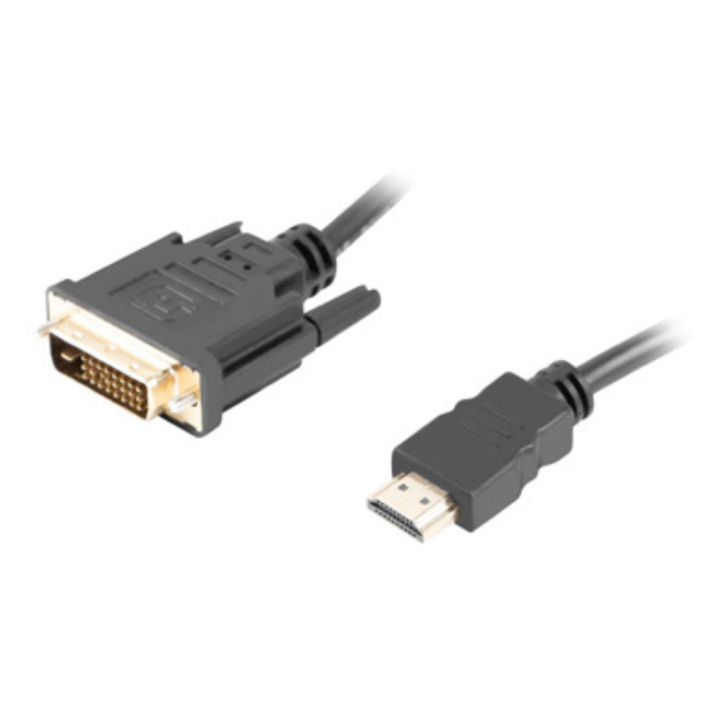 CABLE HDMI LANBERG MACHO DVI MACHO 24+1 1,8M DUAL LINK GOLD 4K
