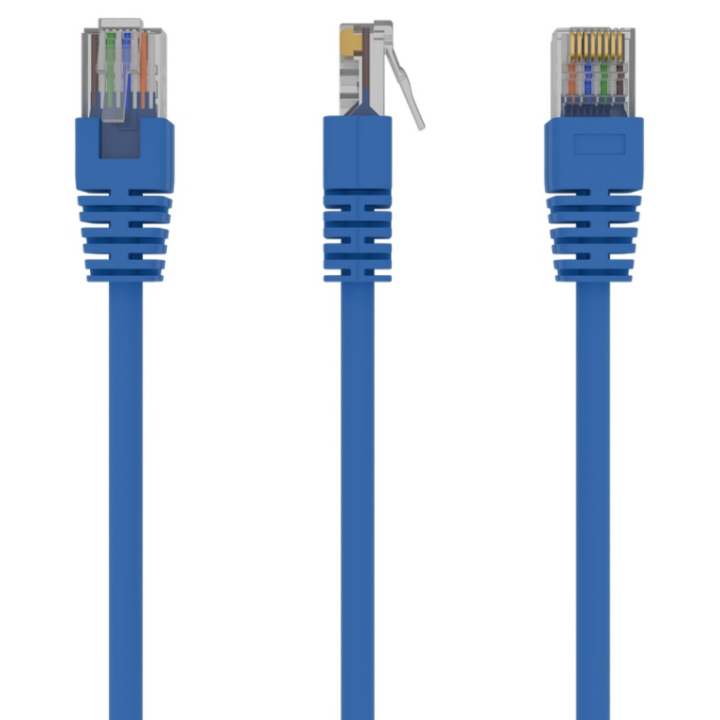 Cable CAT5E UTP moldeado 0,25m Azul