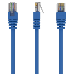 Cable CAT5E UTP moldeado 1m Azul