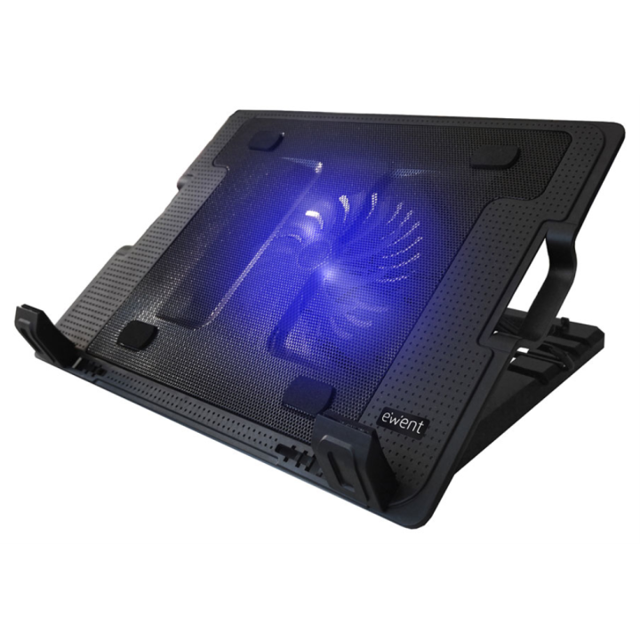 BASE EWENT PORTATIL+1 SILENT SPEED UP TO 17"- 2 PUERTOS USB