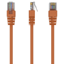 Cable CAT5E UTP moldeado 1m Naranja