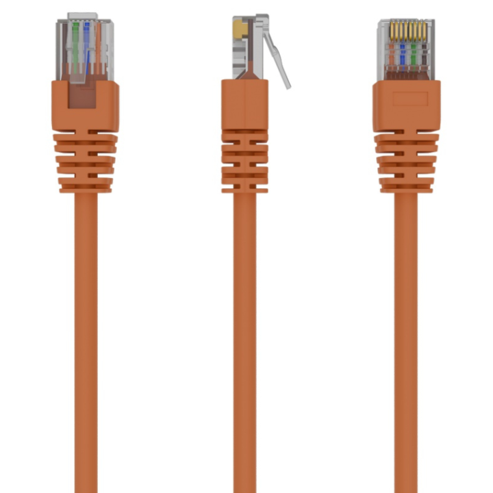 Cable CAT5E UTP moldeado 1m Naranja
