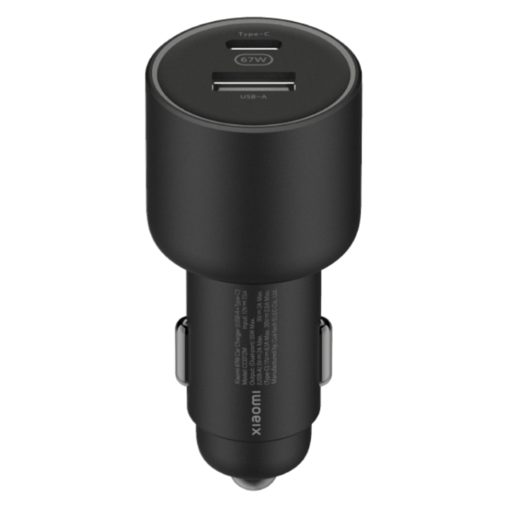 CARGADOR DE COCHE XIAOMI MI CAR CHARGER 67W 2XUSB-C + CABLE USB-C NEGRO