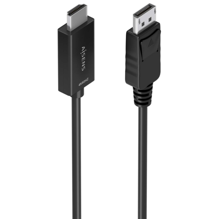 CABLE CONVERSOR AISENS DISPLAYPORT/M A HDMI/M 4K@60HZ NEGRO 2.0M