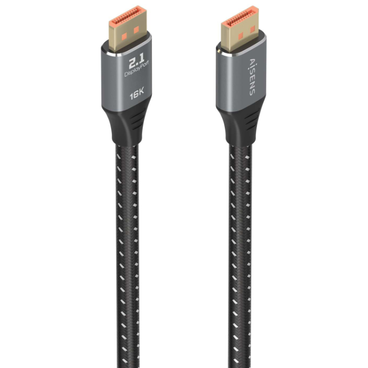 CABLE AISENS DISPLAYPORT V2.1 16K@60HZ 80GBPS DP/M-DP/M NEGRO 1.5M