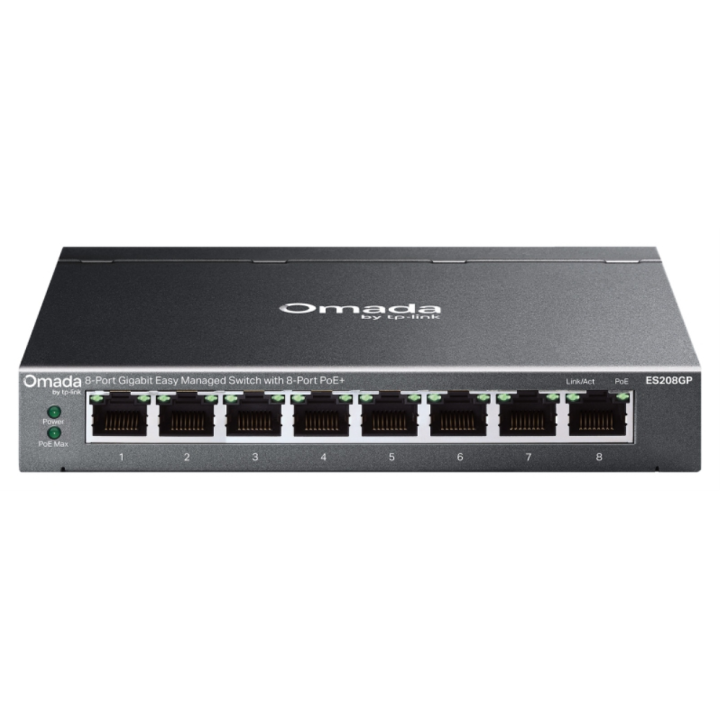 SWITCH OMADA TP-LINK ES208GP 8-PORT GIGABIT EASY MANAGED WITH 8-PORT POE+