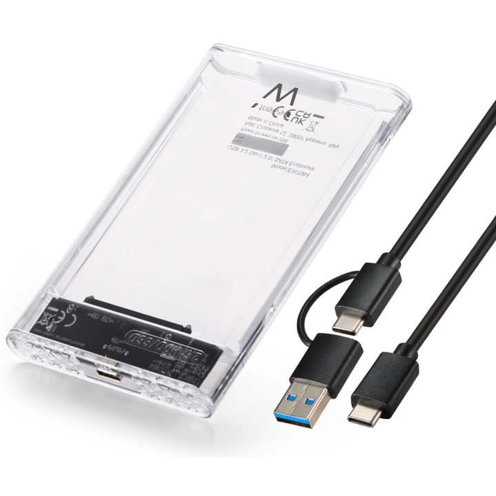 EWENT CARCASA USB 3.2 GEN1 PARA DISCOS DUROS SATA 2.5", USB-C+A