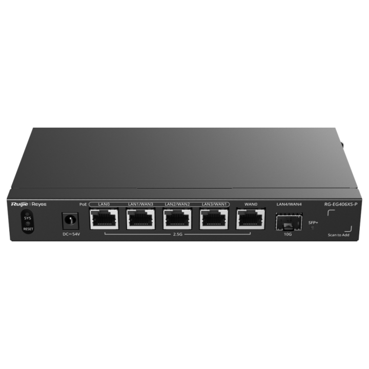ROUTER CLOUD RUIJIE 5 PUERTOS RJ45 2.5G 4 PoE+ 1 SFP+