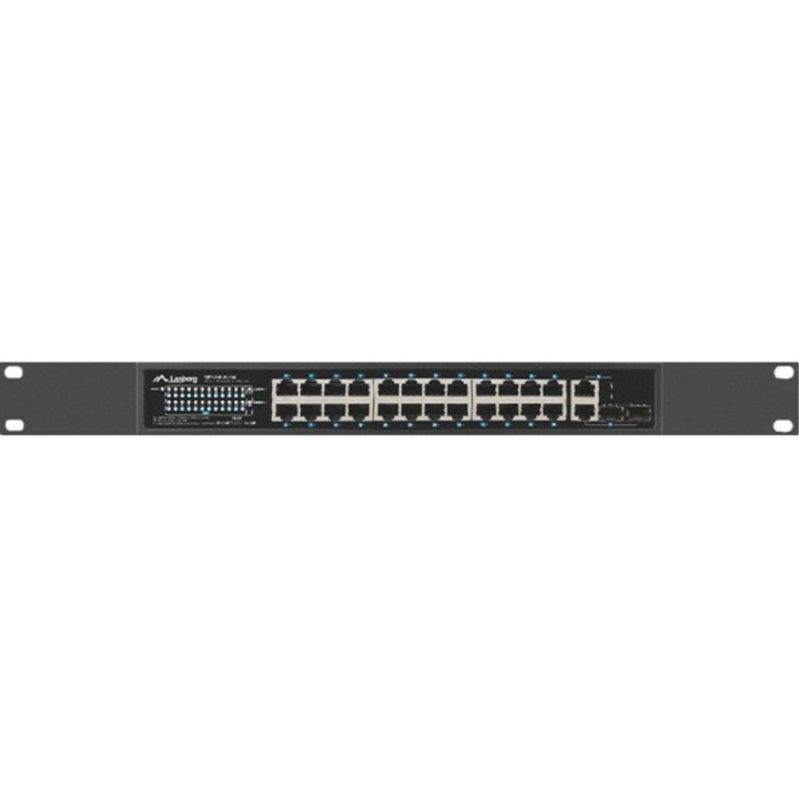 SWITCH LANBERG 24 PTOS 100MB POE+/2X COMBO GIGABIT ETHERNET 360W V2 RACK 19"