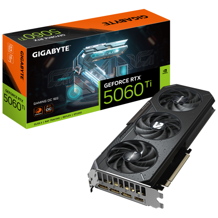 TARJETA GRAFICA GIGABYTE RTX 5060 TI GAMING 16G OC
