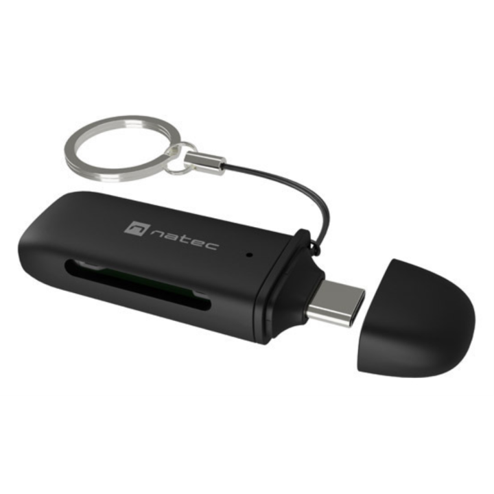 LECTOR DE TARJETAS NATEC SCARAB C SD/MICRO SD USB-C 3.2 GEN 1 OTG NEGRO