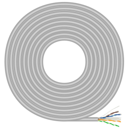 BOBINA CABLE RED AISENS RJ45 CAT.6 UTP RIGIDO CCA 100M GRIS