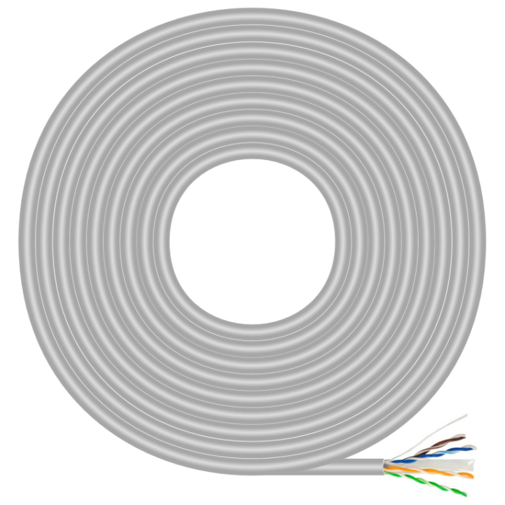 BOBINA CABLE RED AISENS RJ45 CAT.6 UTP RIGIDO CCA 100M GRIS