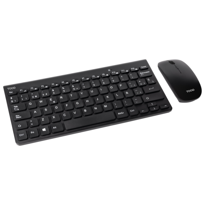 COMBO TECLADO COMPACTO+RATON TOOQ TQKMW-3101-B RF NEGRO
