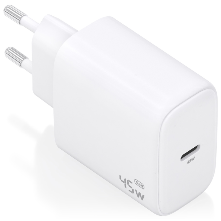 CARGADOR AISENS GAN 45W,1XUSB-C PD3.0 BLANCO